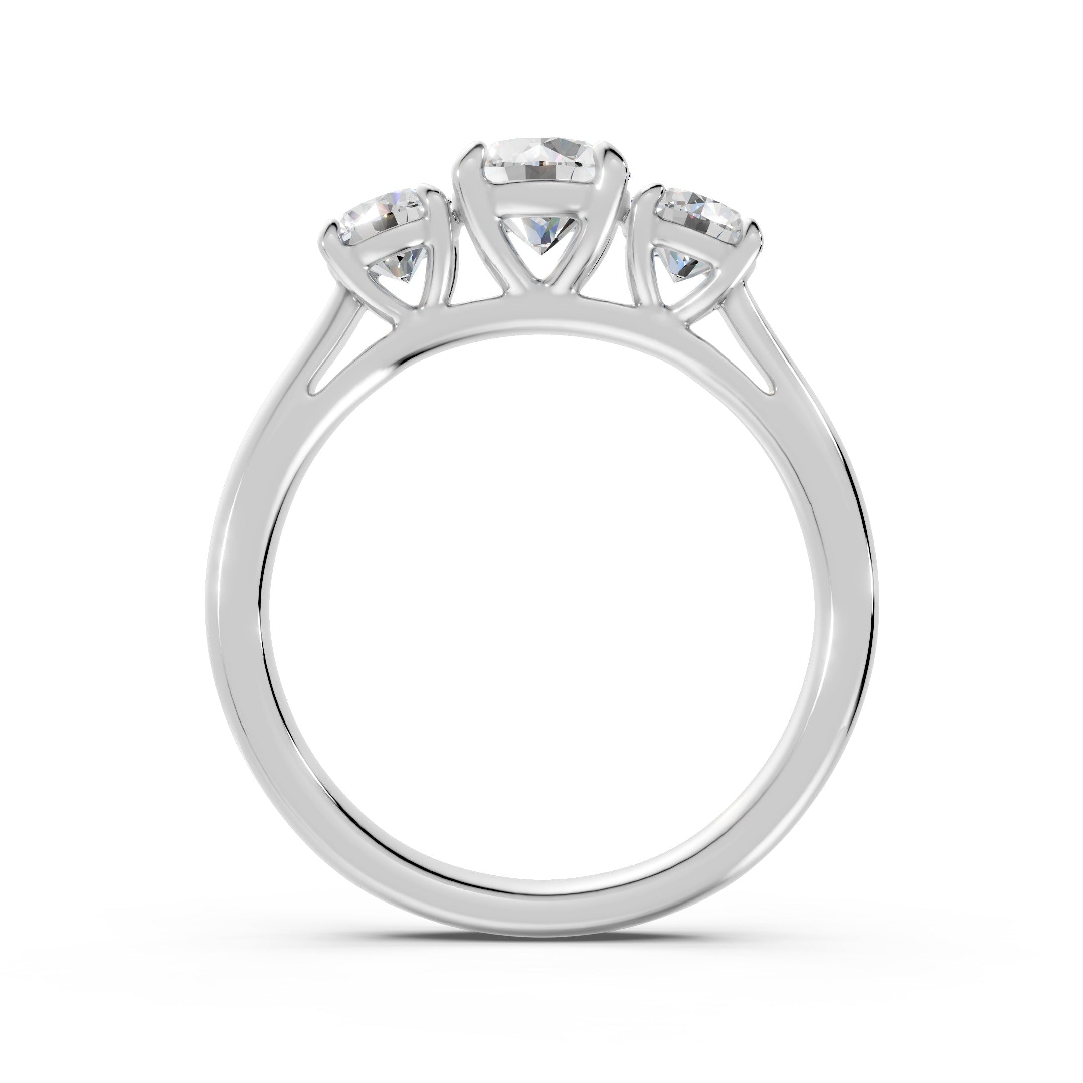 Natural Diamond Trilogy Ring  - R153