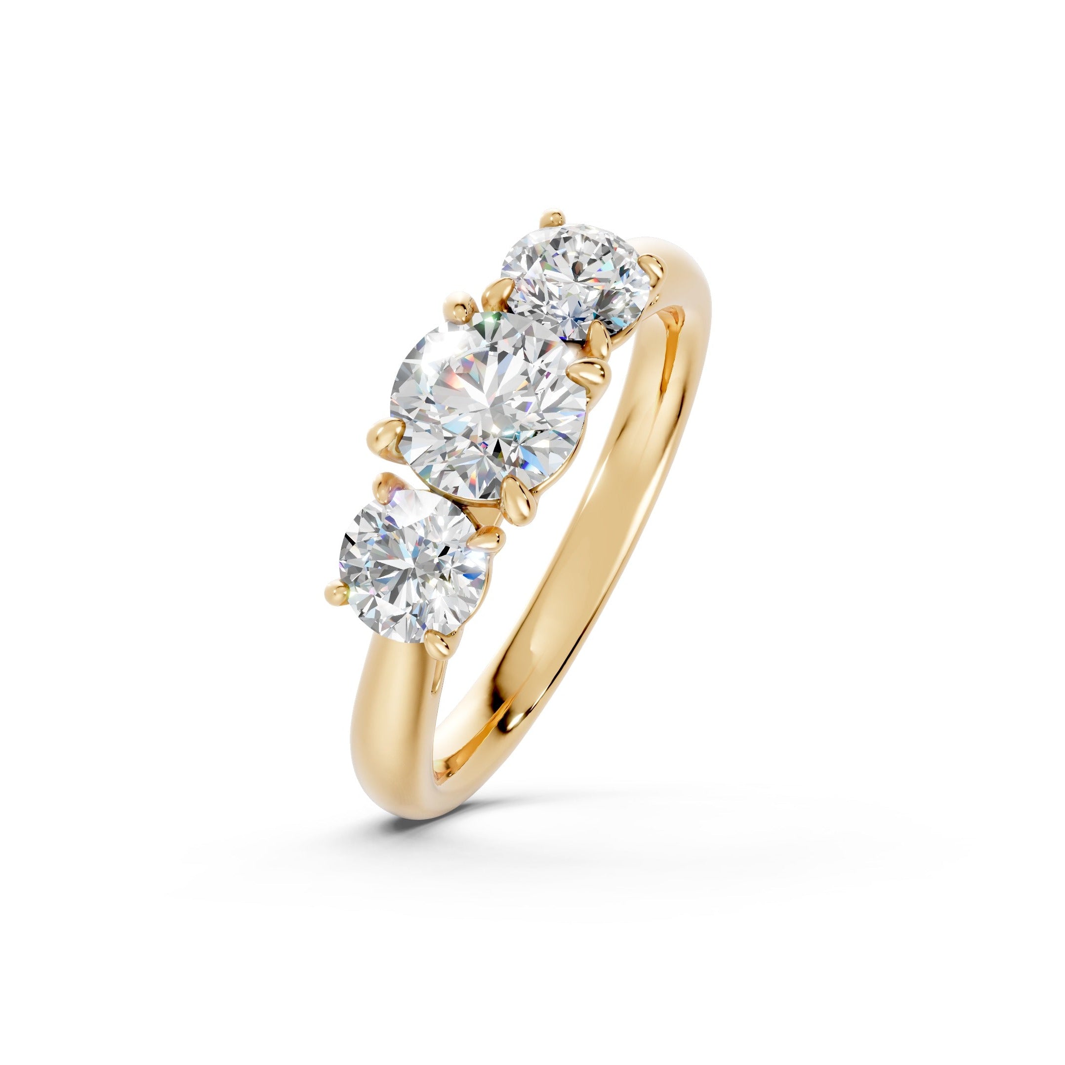 Natural Diamond Trilogy Ring  - R153