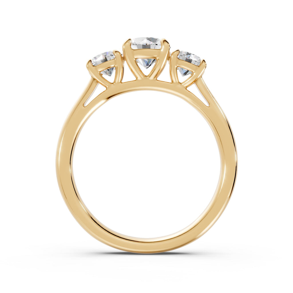 Natural Diamond Trilogy Ring  - R153