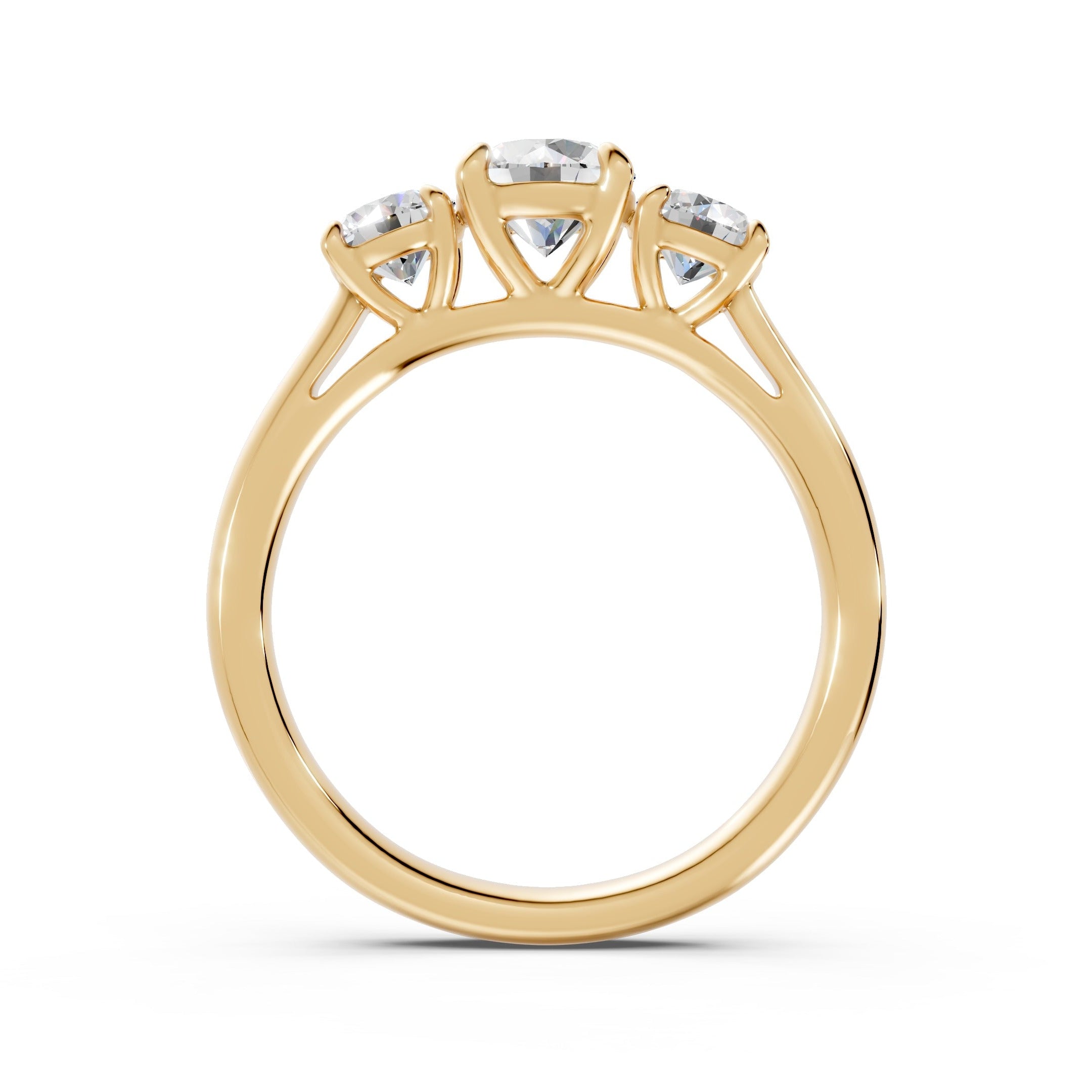 Natural Diamond Trilogy Ring  - R153
