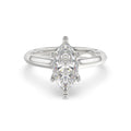 Solitaire Knife Edge Marquise Diamond Ring - R159
