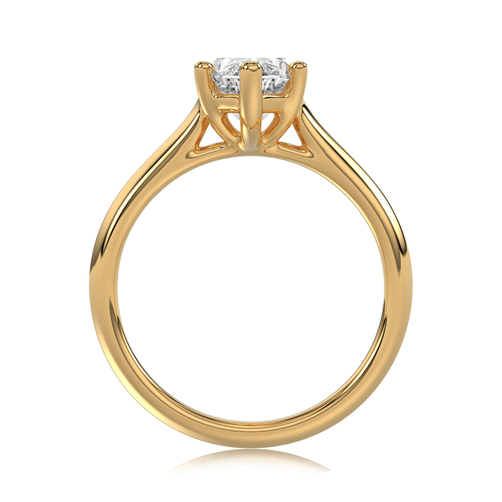 Solitaire Knife Edge Marquise Diamond Ring - R159