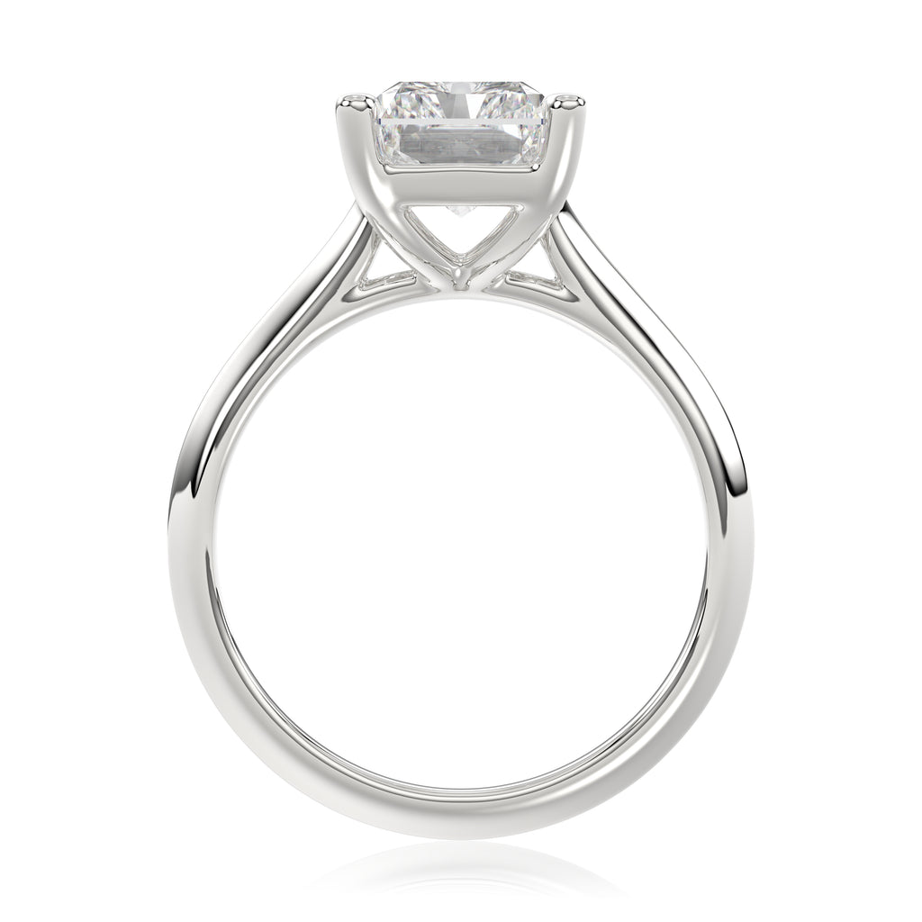 Solitaire Knife Edge Radiant Diamond Ring - R160
