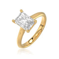 Solitaire Knife Edge Radiant Diamond Ring - R160