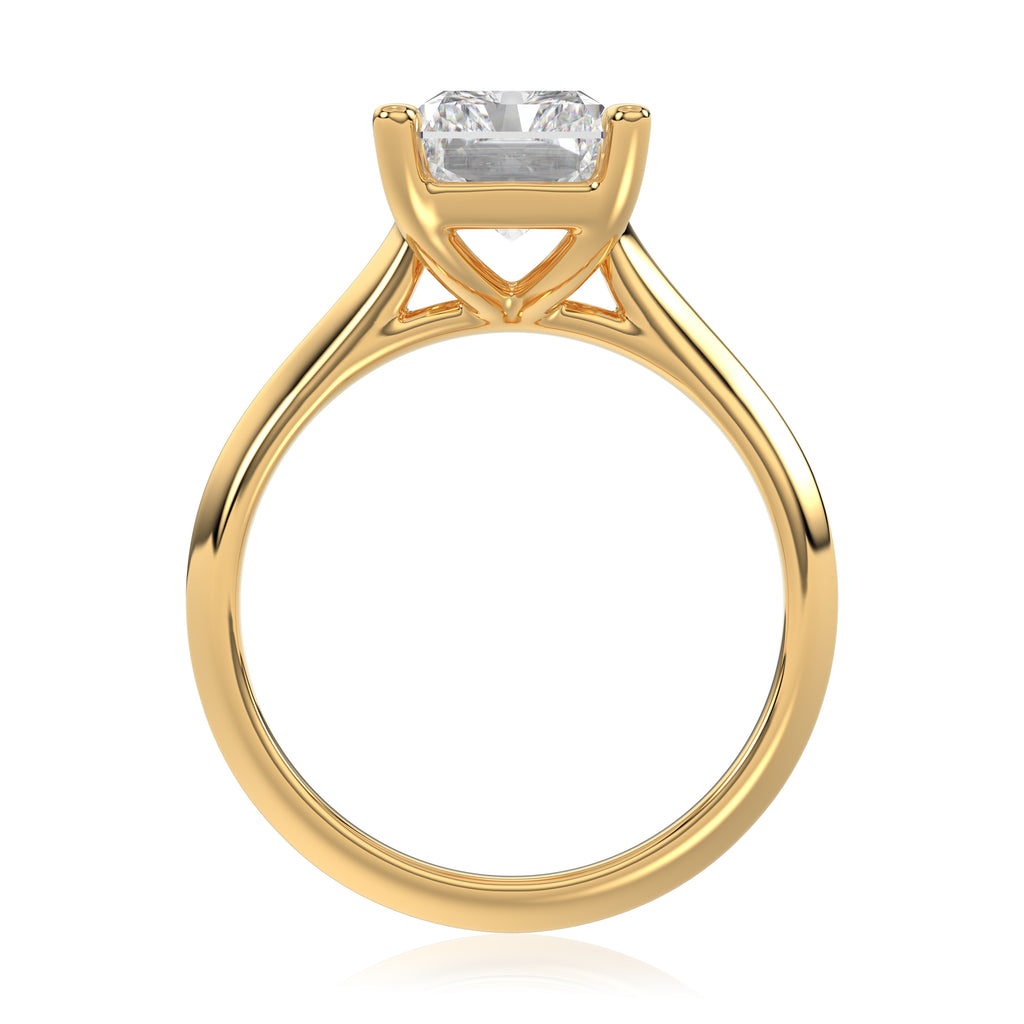 Solitaire Knife Edge Radiant Diamond Ring - R160