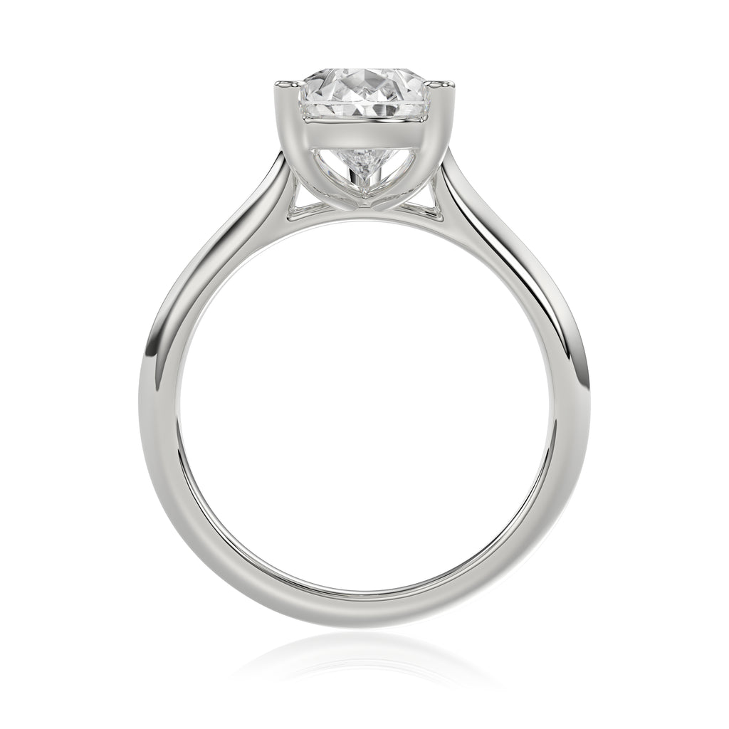 Solitaire Knife Edge Pear Diamond Ring - R162