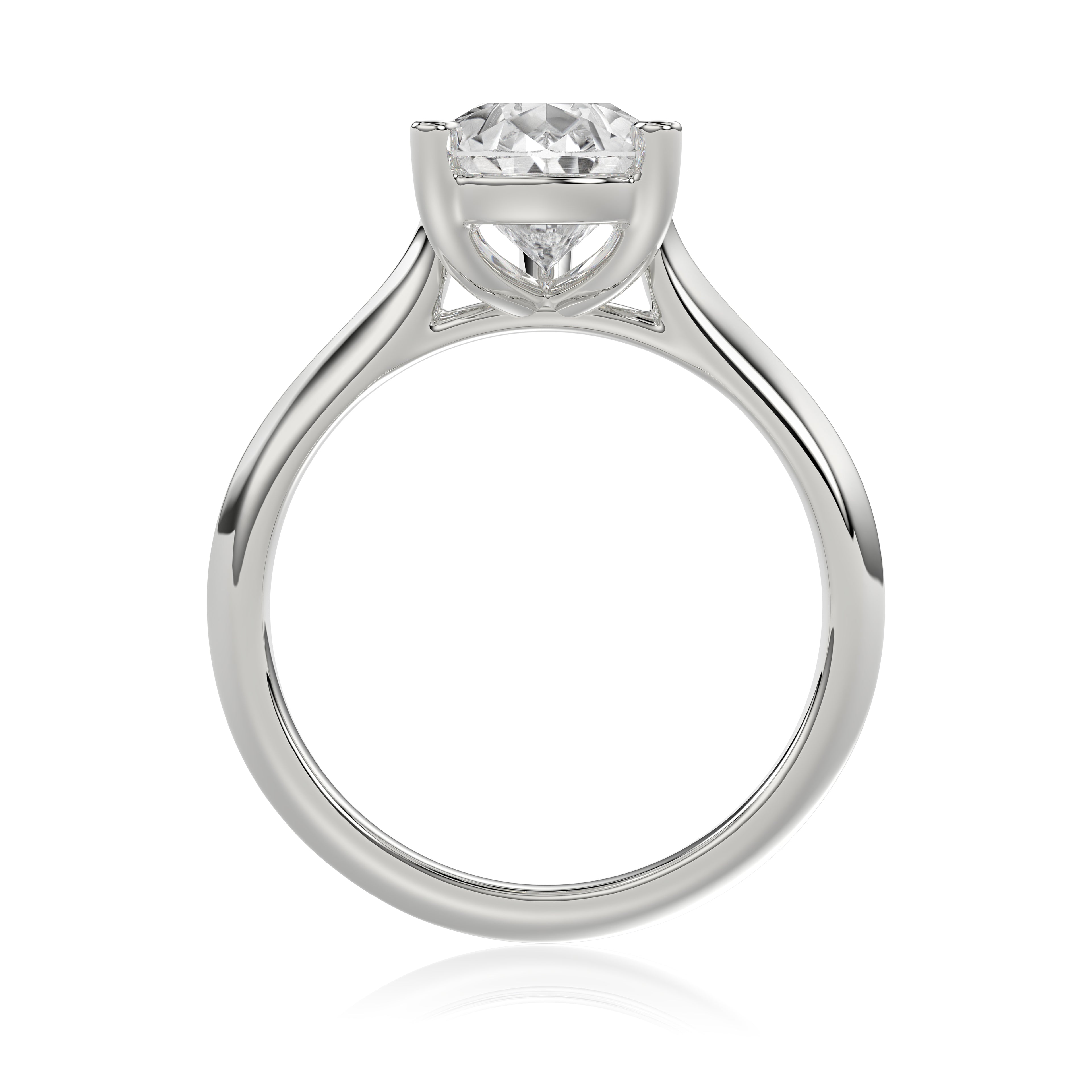 Solitaire Knife Edge Pear Diamond Ring - R162
