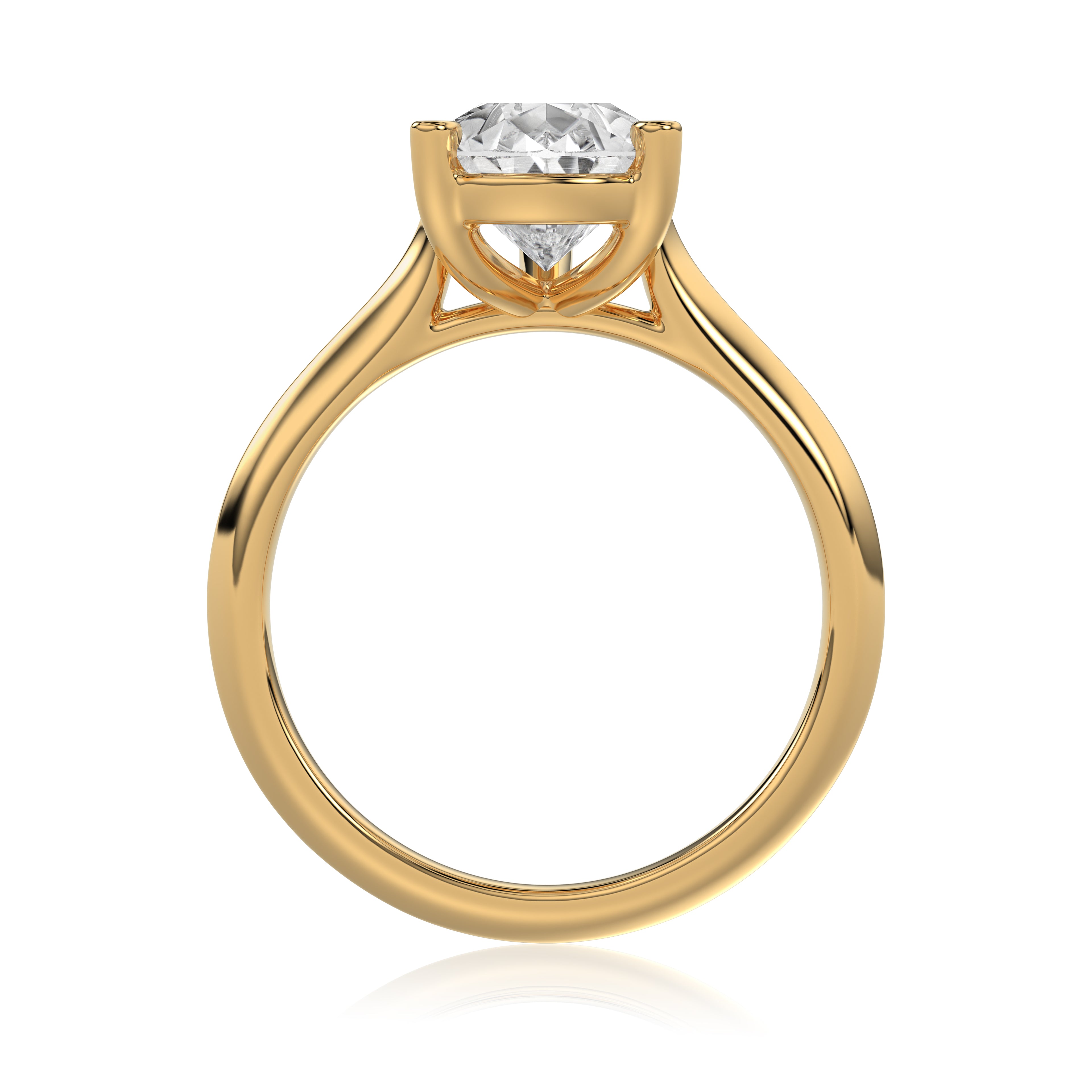 Solitaire Knife Edge Pear Diamond Ring - R162