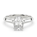 Solitaire Knife Edge Oval Diamond Ring - R170