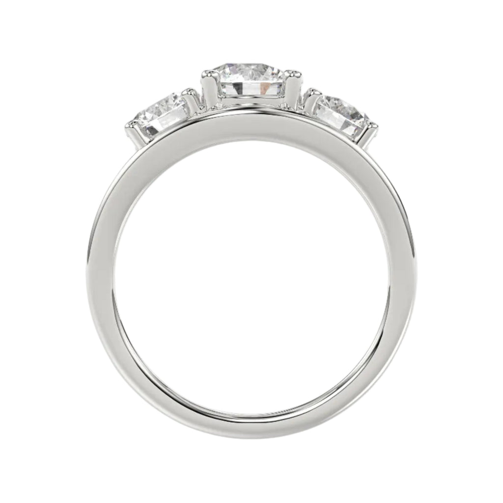 Round Diamond Trilogy Ring - R175