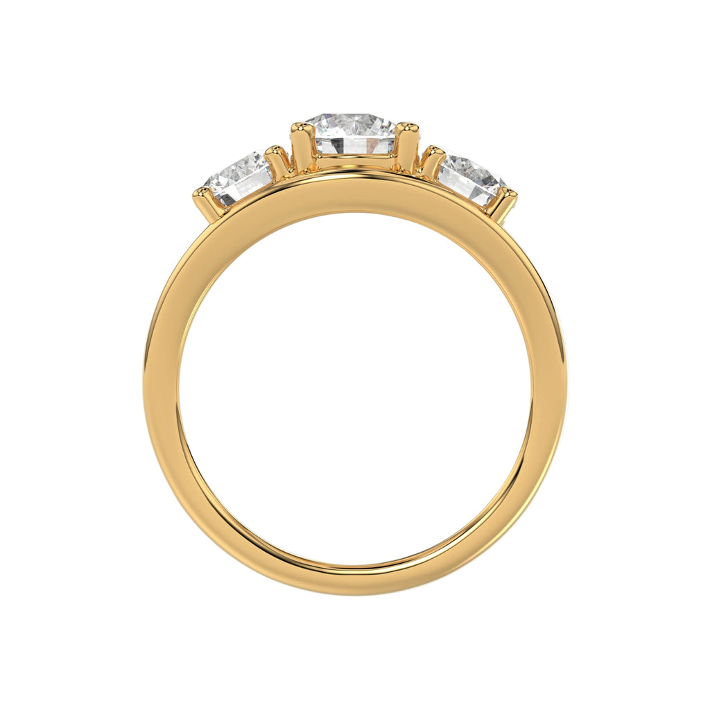 Round Diamond Trilogy Ring - R175
