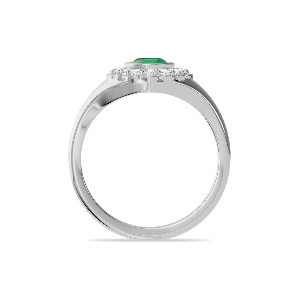 Emerald Diamond Ring - R185