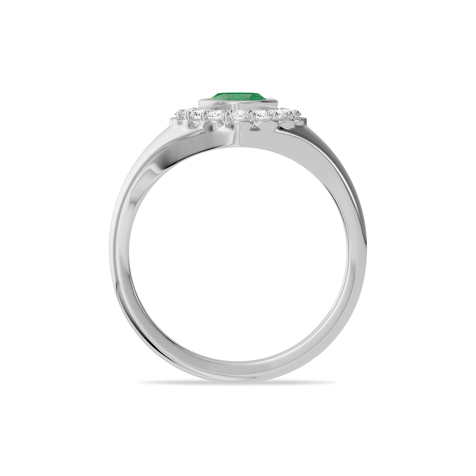 Emerald Diamond Ring - R185
