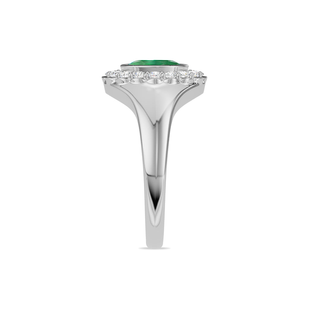 Emerald Diamond Ring - R185