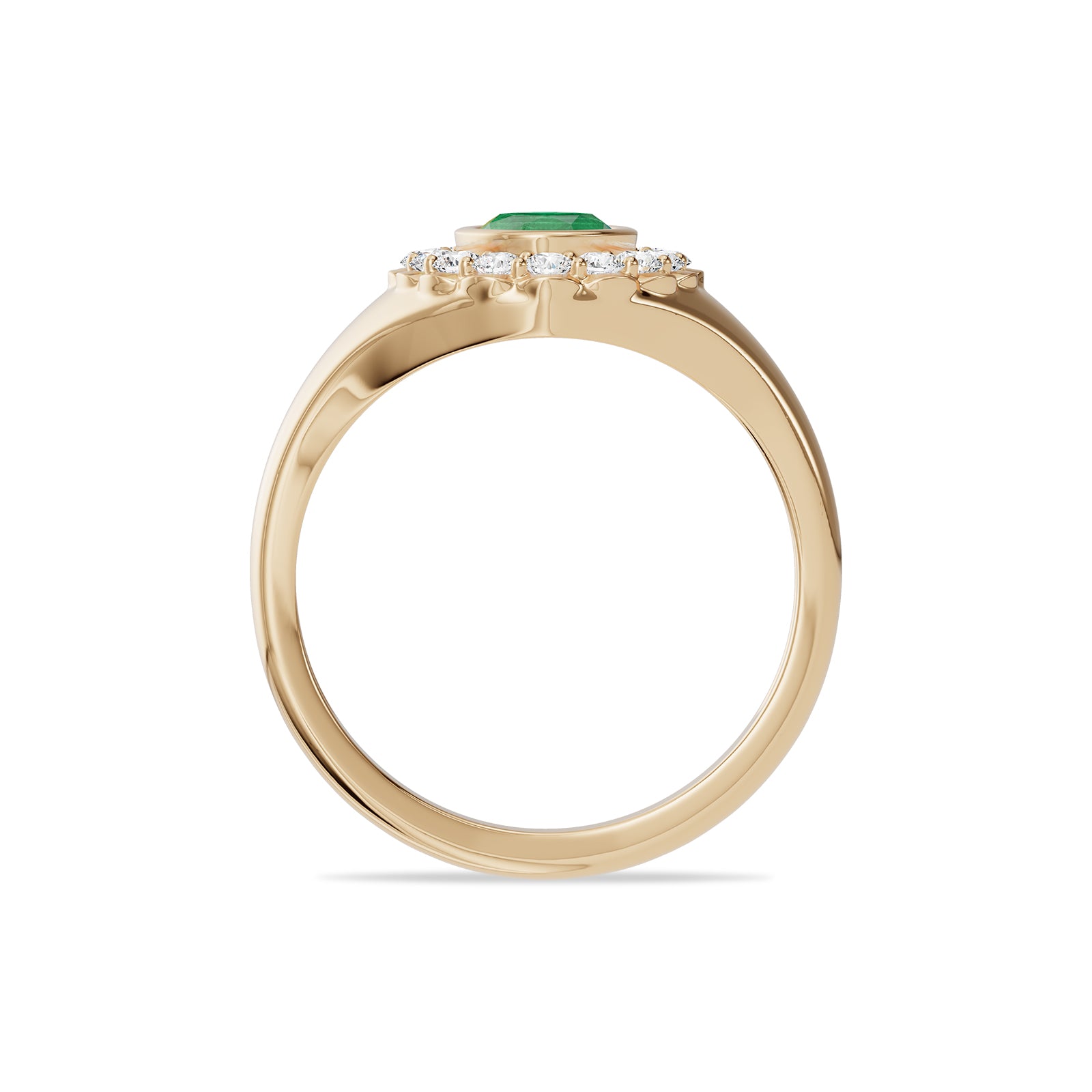 Emerald Diamond Ring - R185