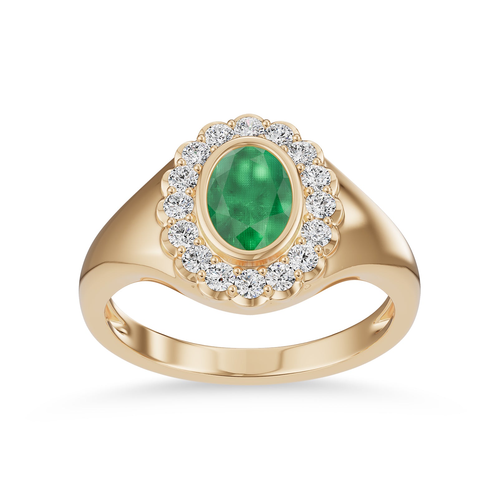 Emerald Diamond Ring - R185