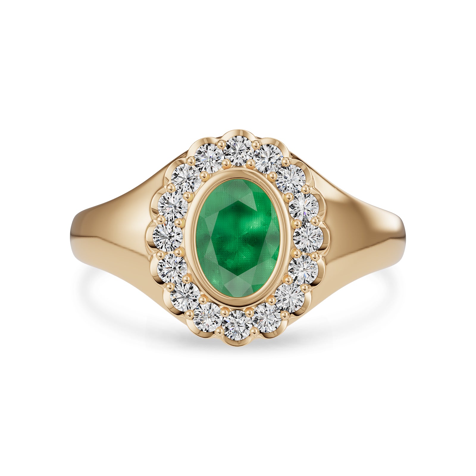 Emerald Diamond Ring - R185