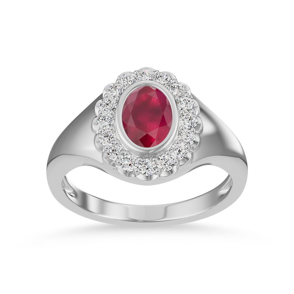 Ruby Diamond Ring - R186
