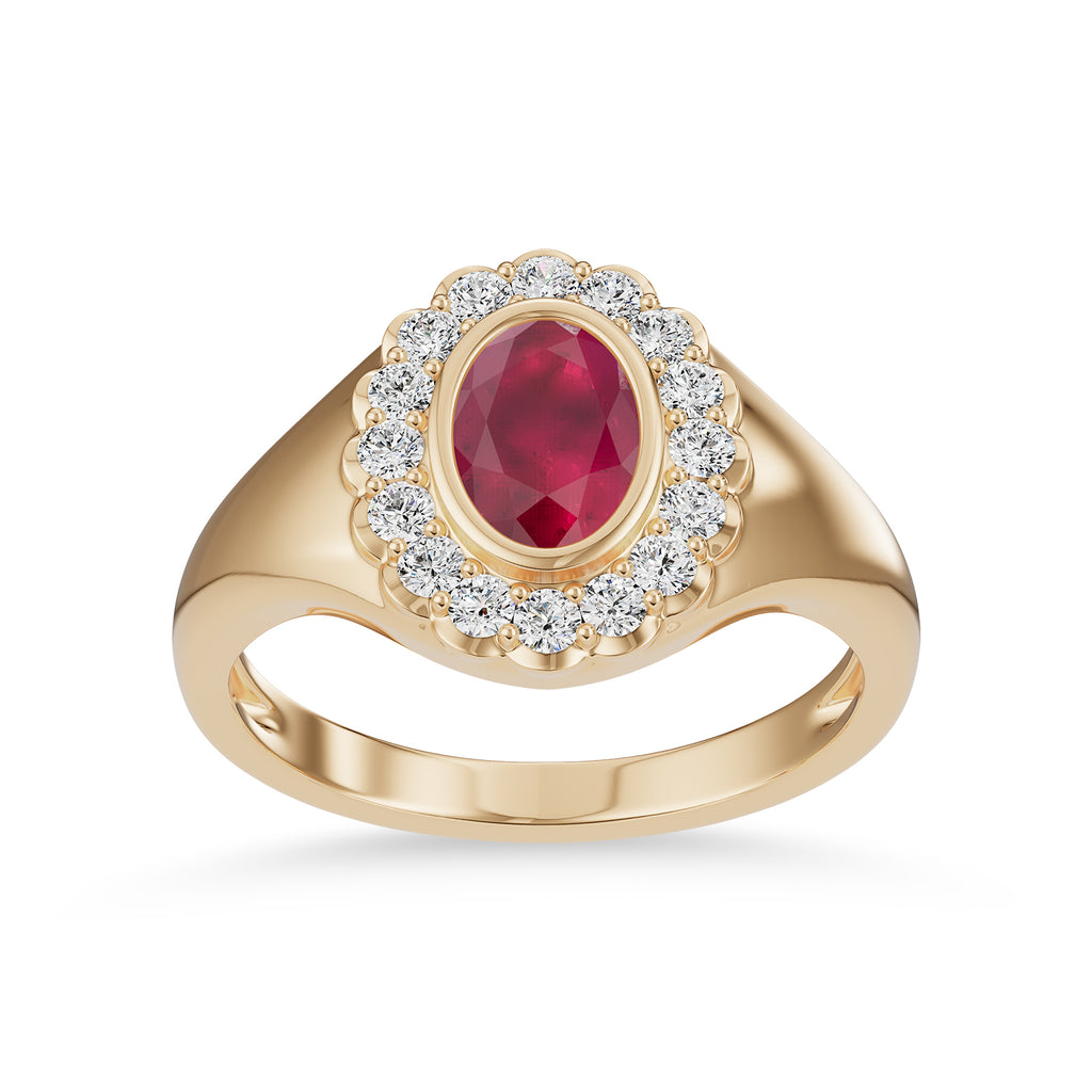 Ruby Diamond Ring - R186