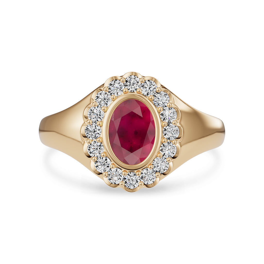 Ruby Diamond Ring - R186