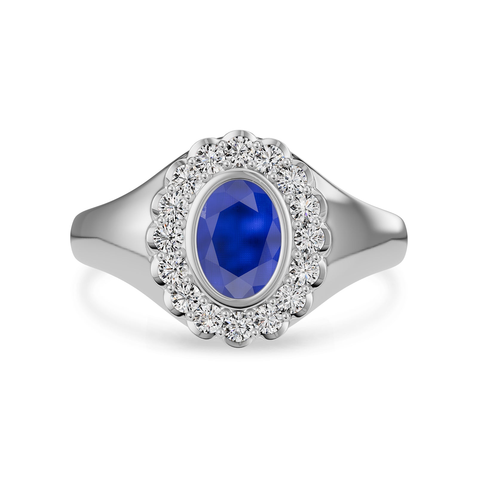 Sapphire Diamond Ring - R187