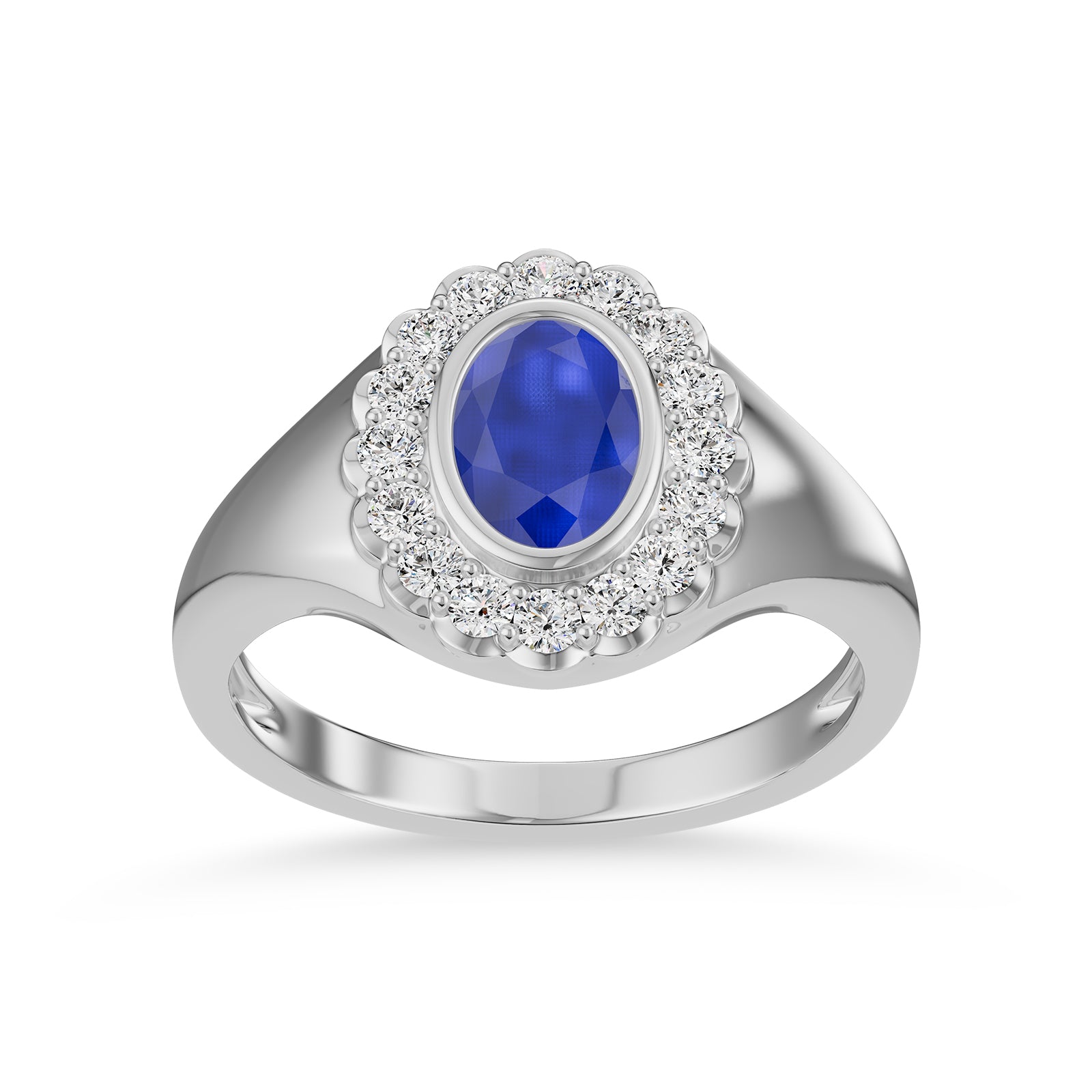 Sapphire Diamond Ring - R187