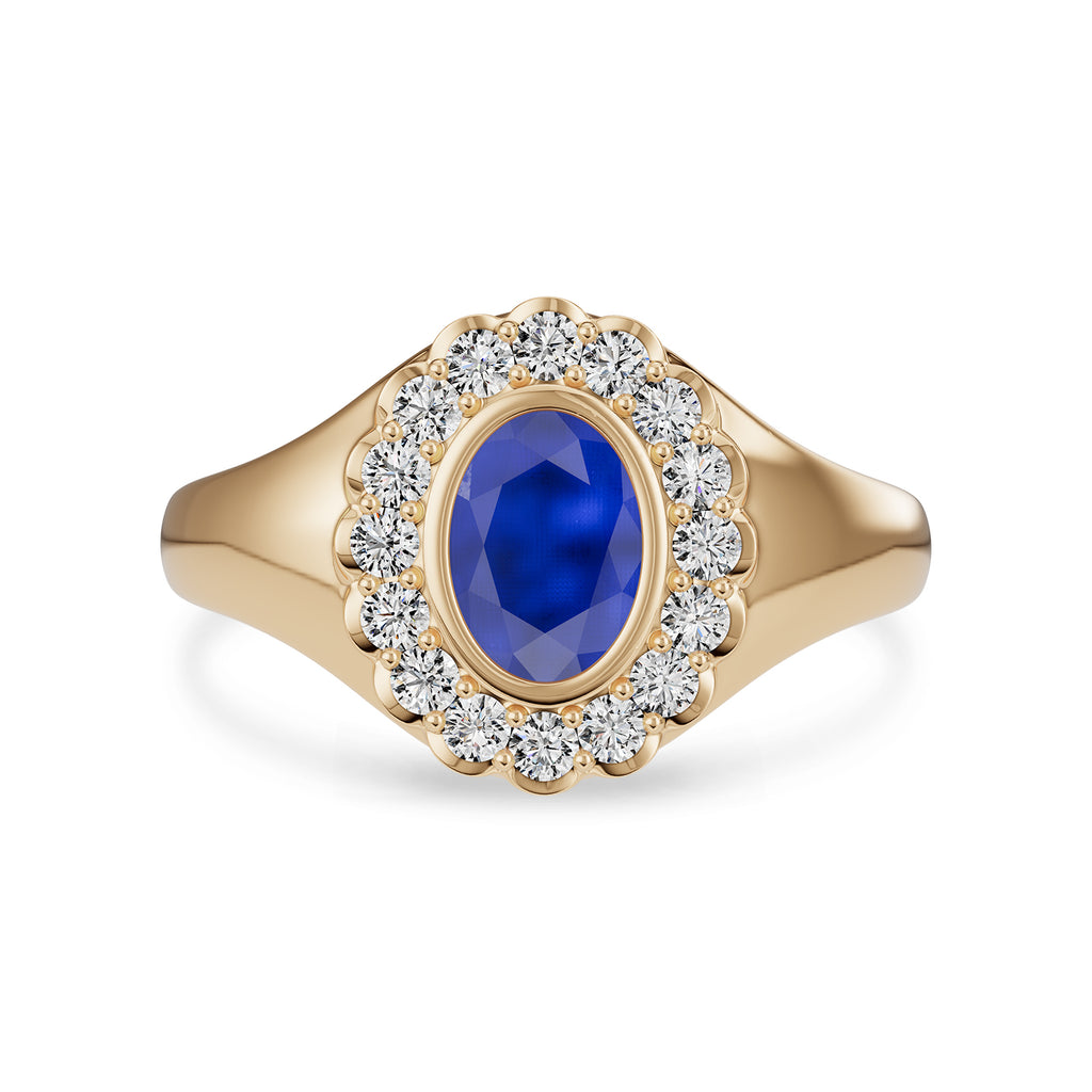 Sapphire Diamond Ring - R187