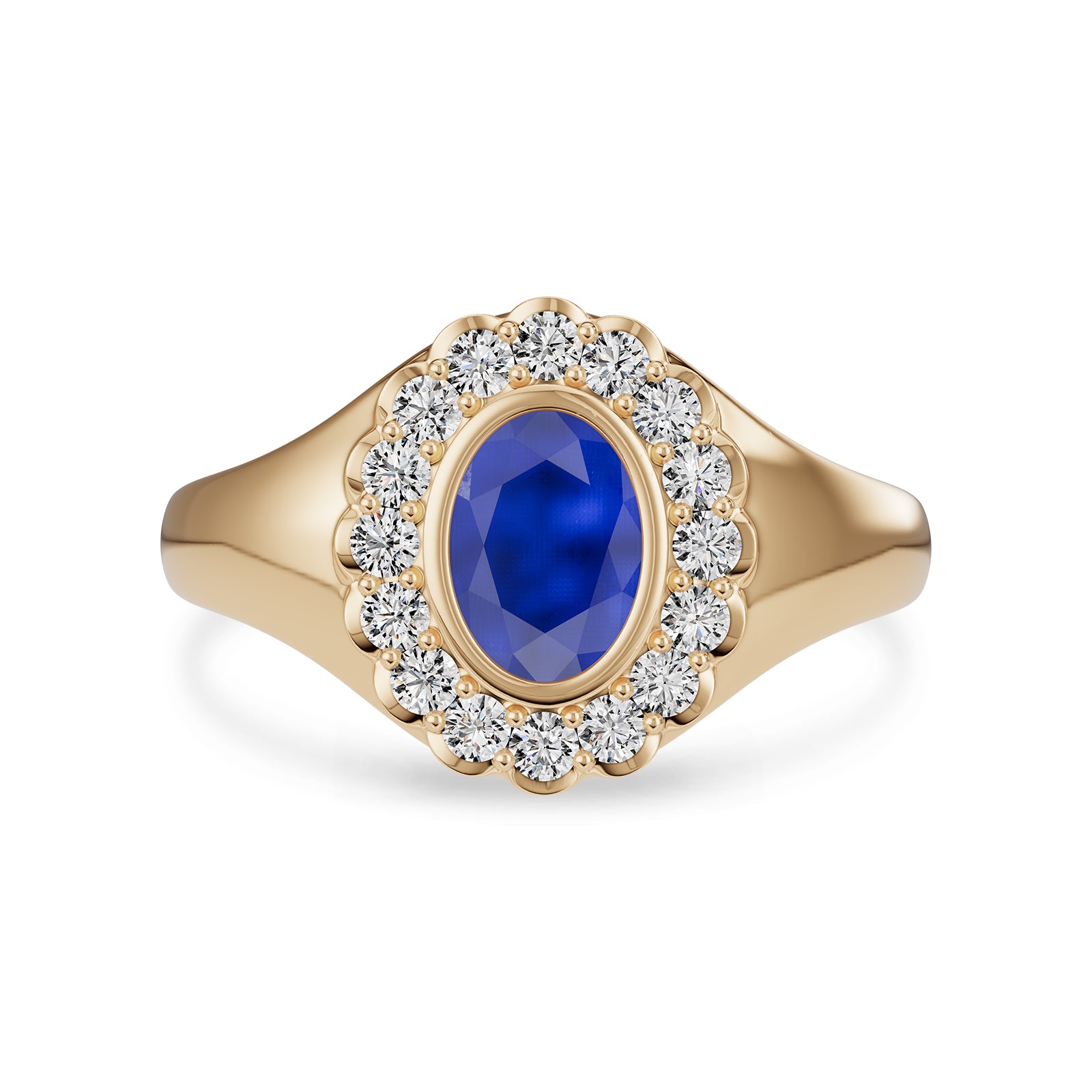 Sapphire Diamond Ring - R187