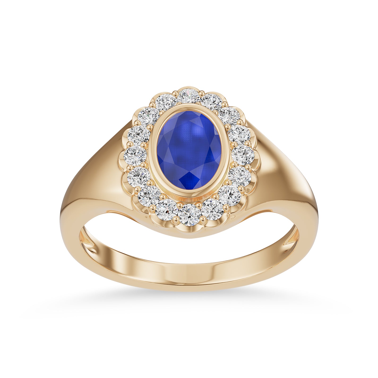 Sapphire Diamond Ring - R187