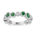 Round Emerald & Diamond Ring - Rl189