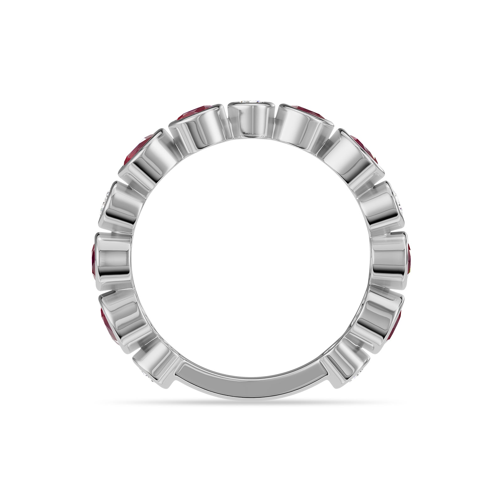Round Ruby & Diamond Ring - Rl190