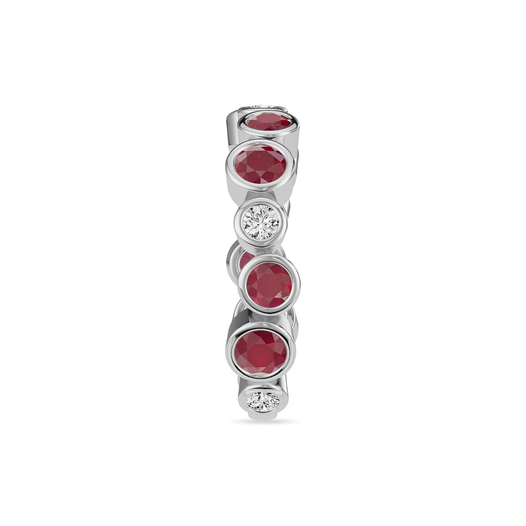 Round Ruby & Diamond Ring - Rl190