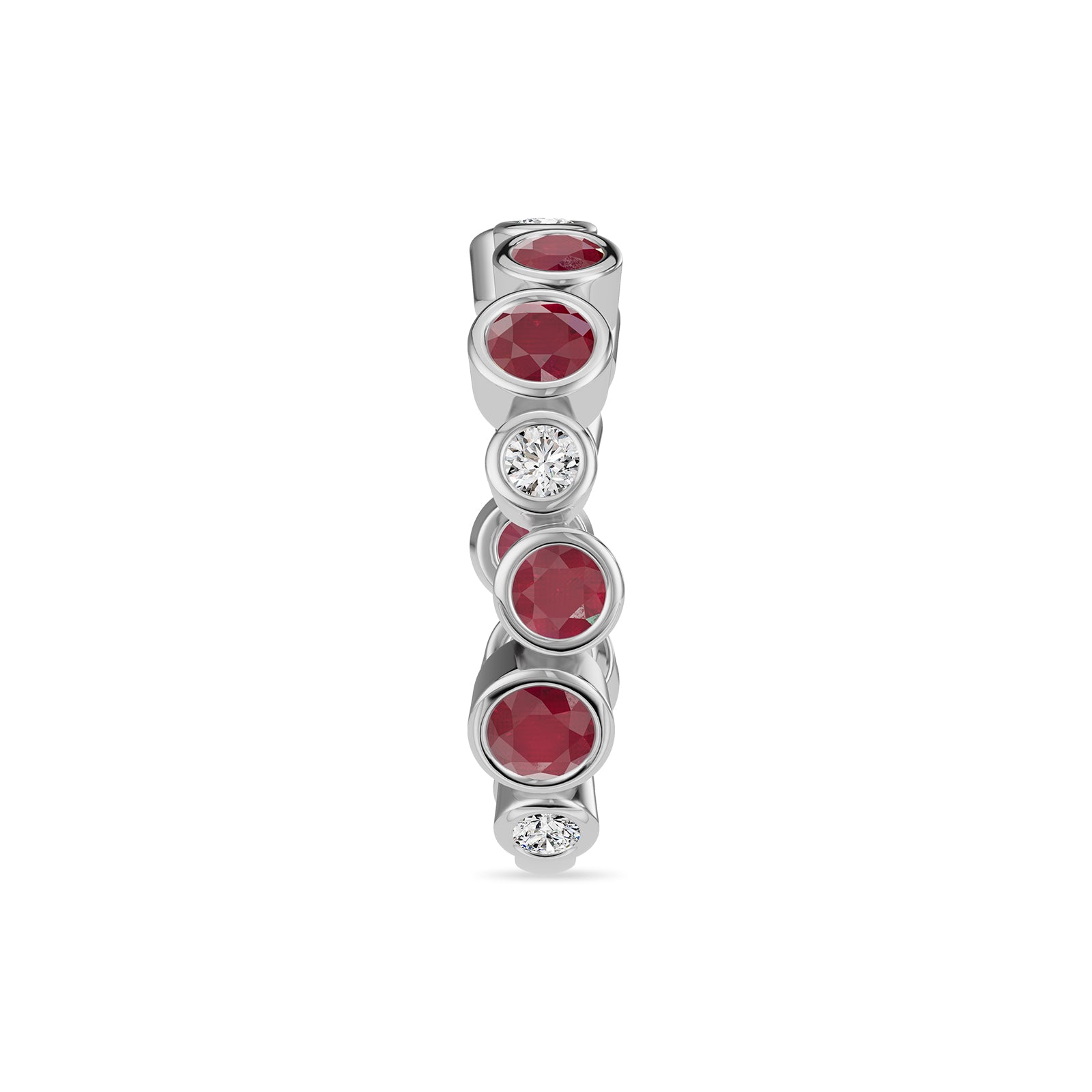 Round Ruby & Diamond Ring - Rl190