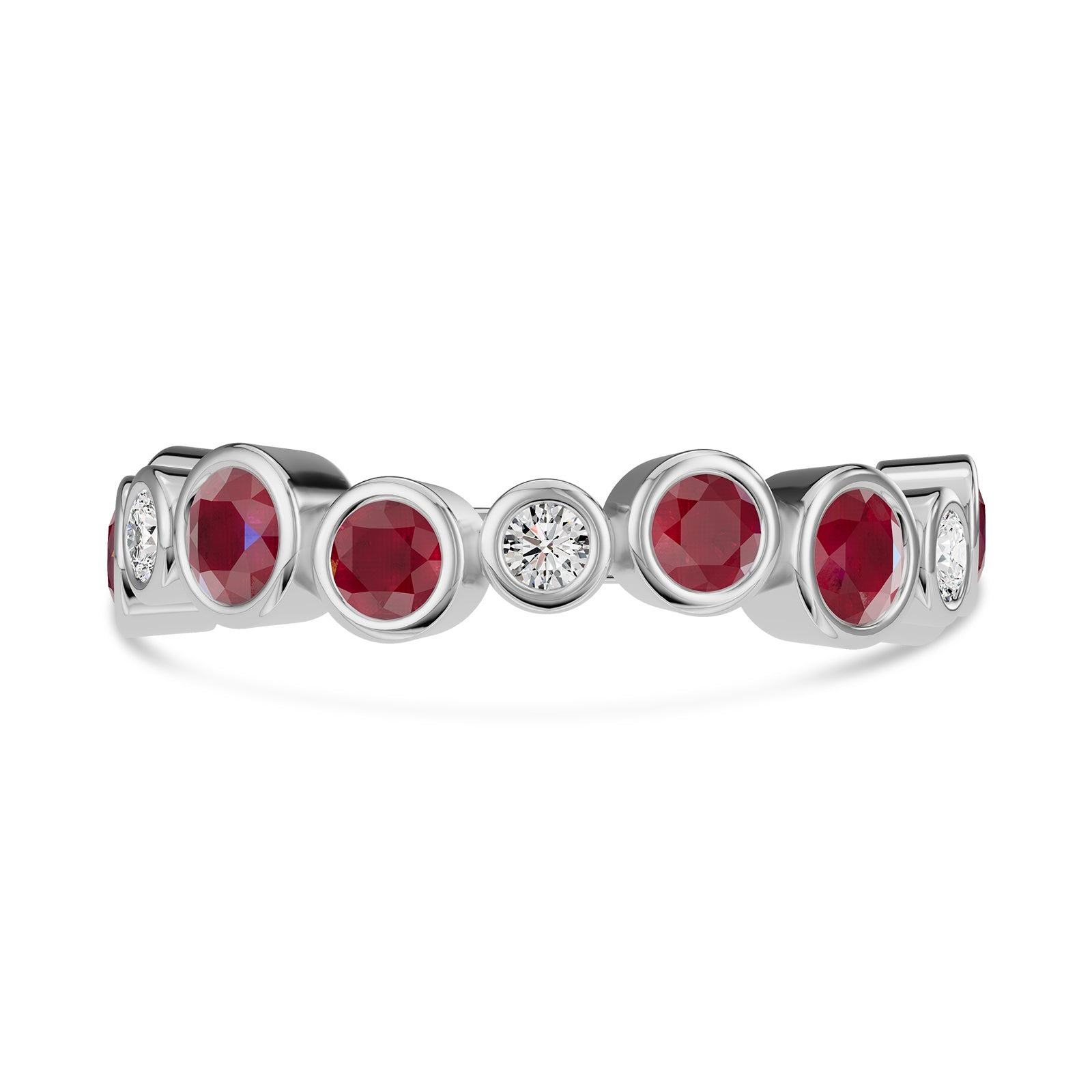Round Ruby & Diamond Ring - Rl190