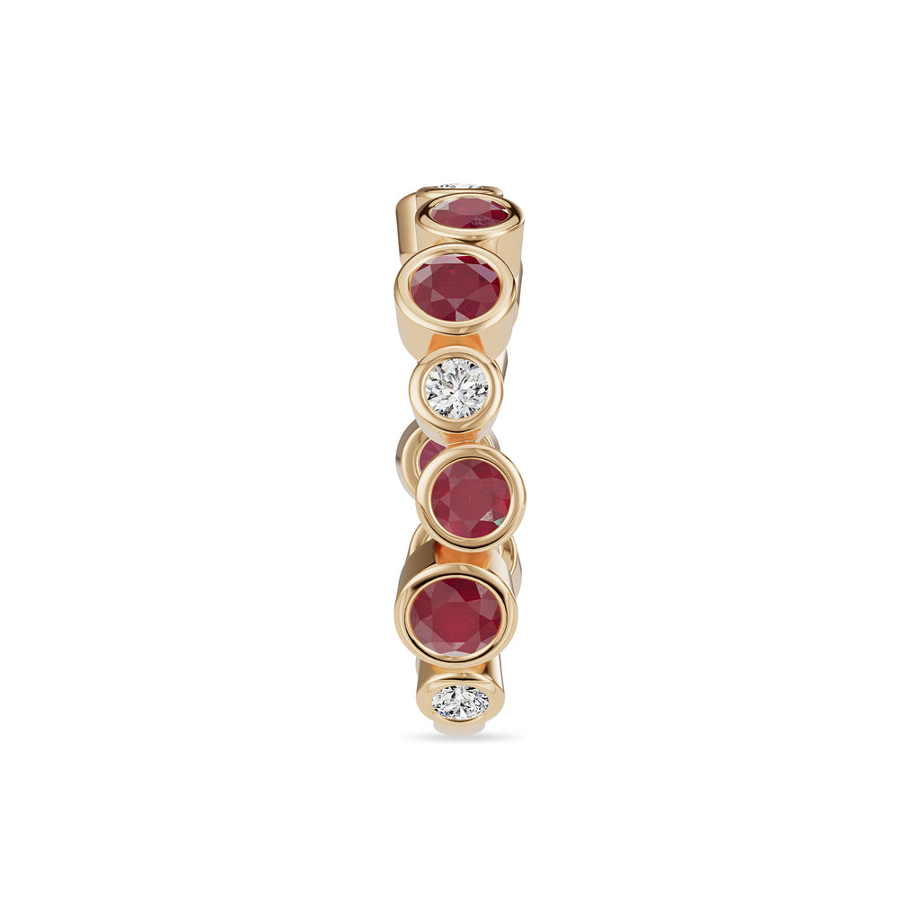 Round Ruby & Diamond Ring - Rl190