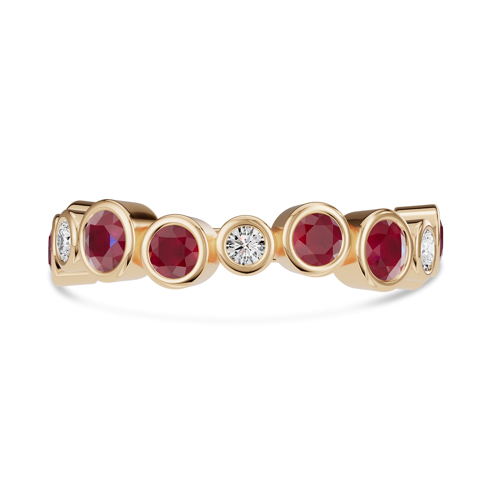 Round Ruby & Diamond Ring - Rl190