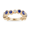 Round Sapphire & Diamond Ring - Rl191