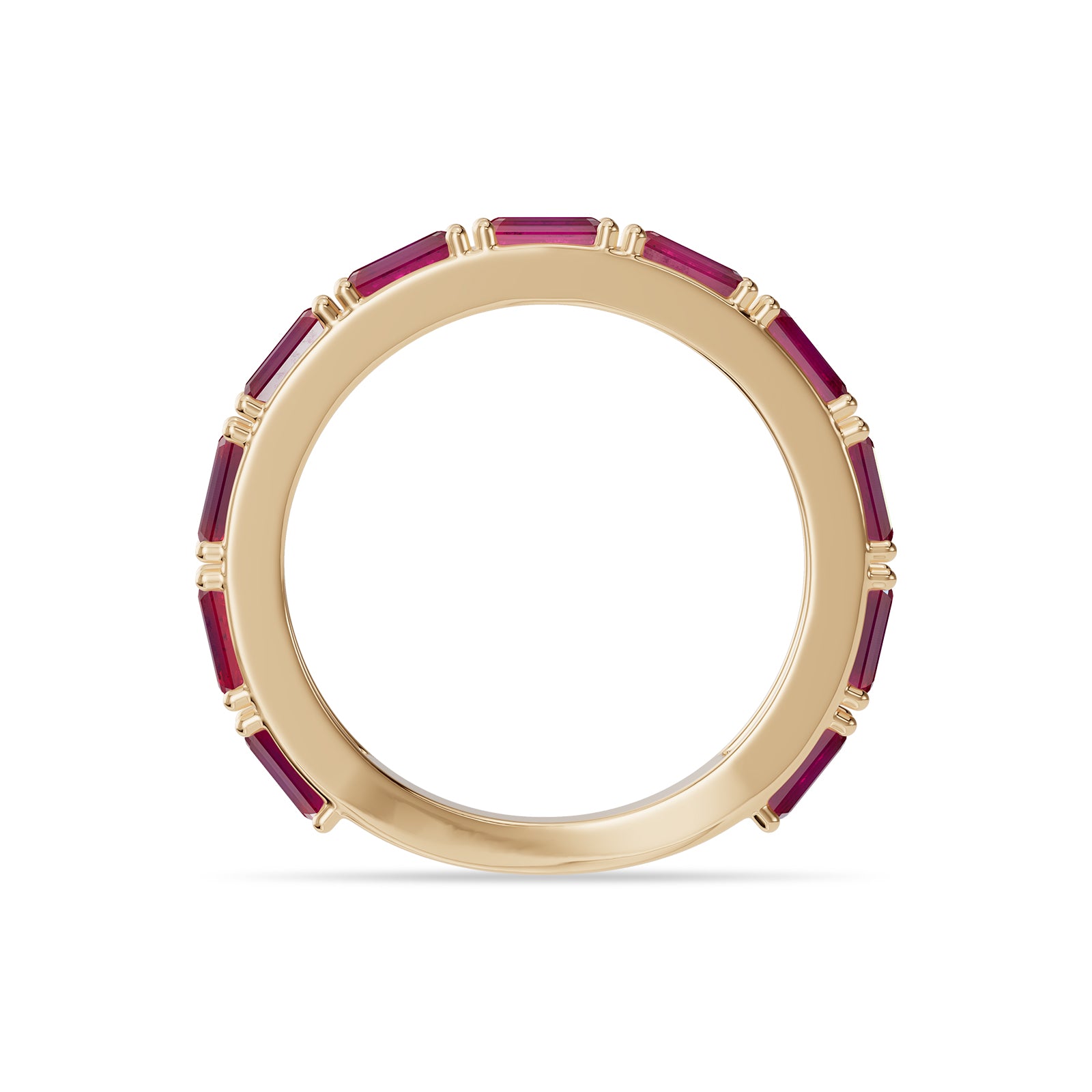 Emerald Cut Ruby Ring - R193