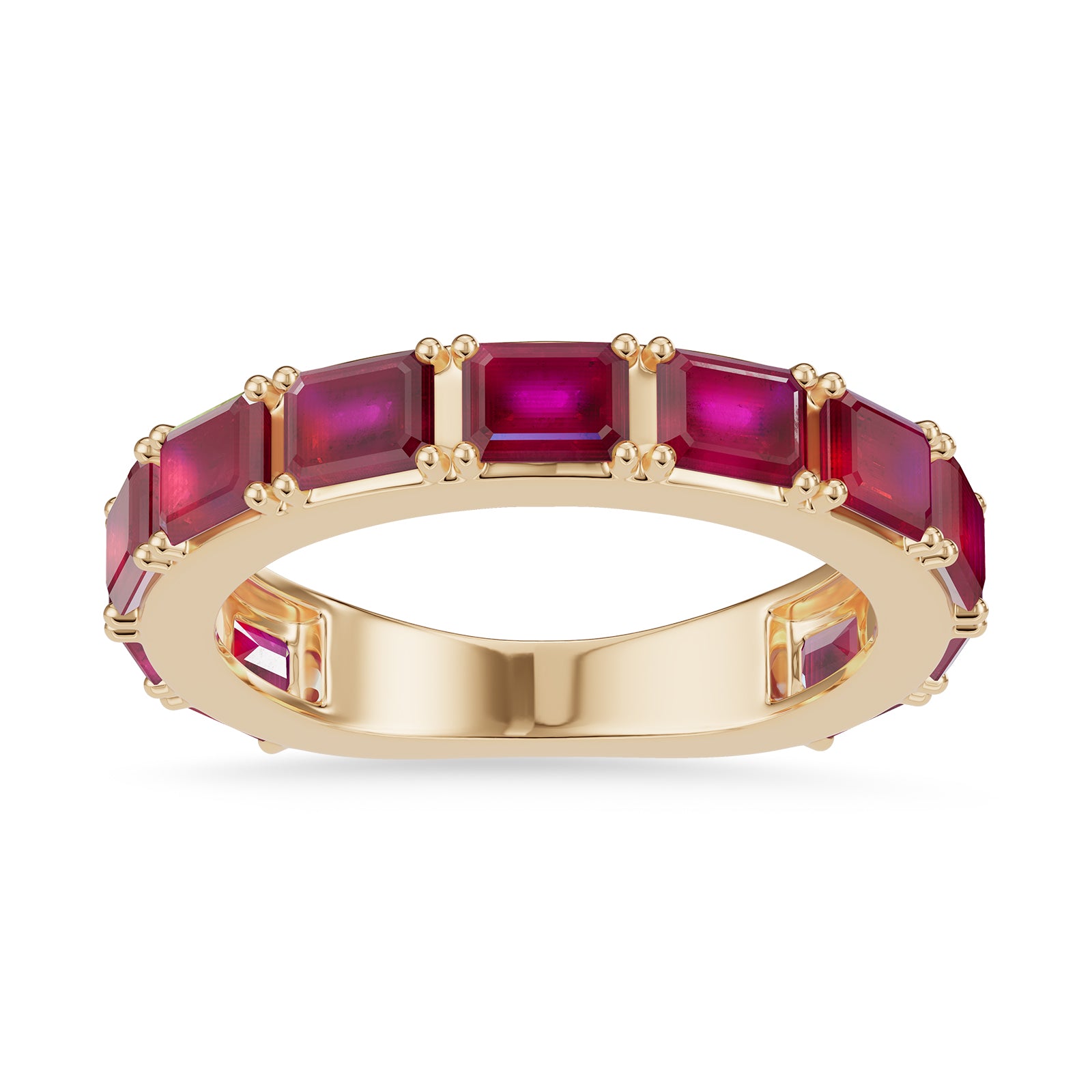 Emerald Cut Ruby Ring - R193