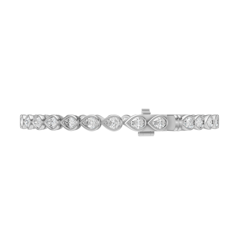Pear Diamond Tennis Bracelet - BR20