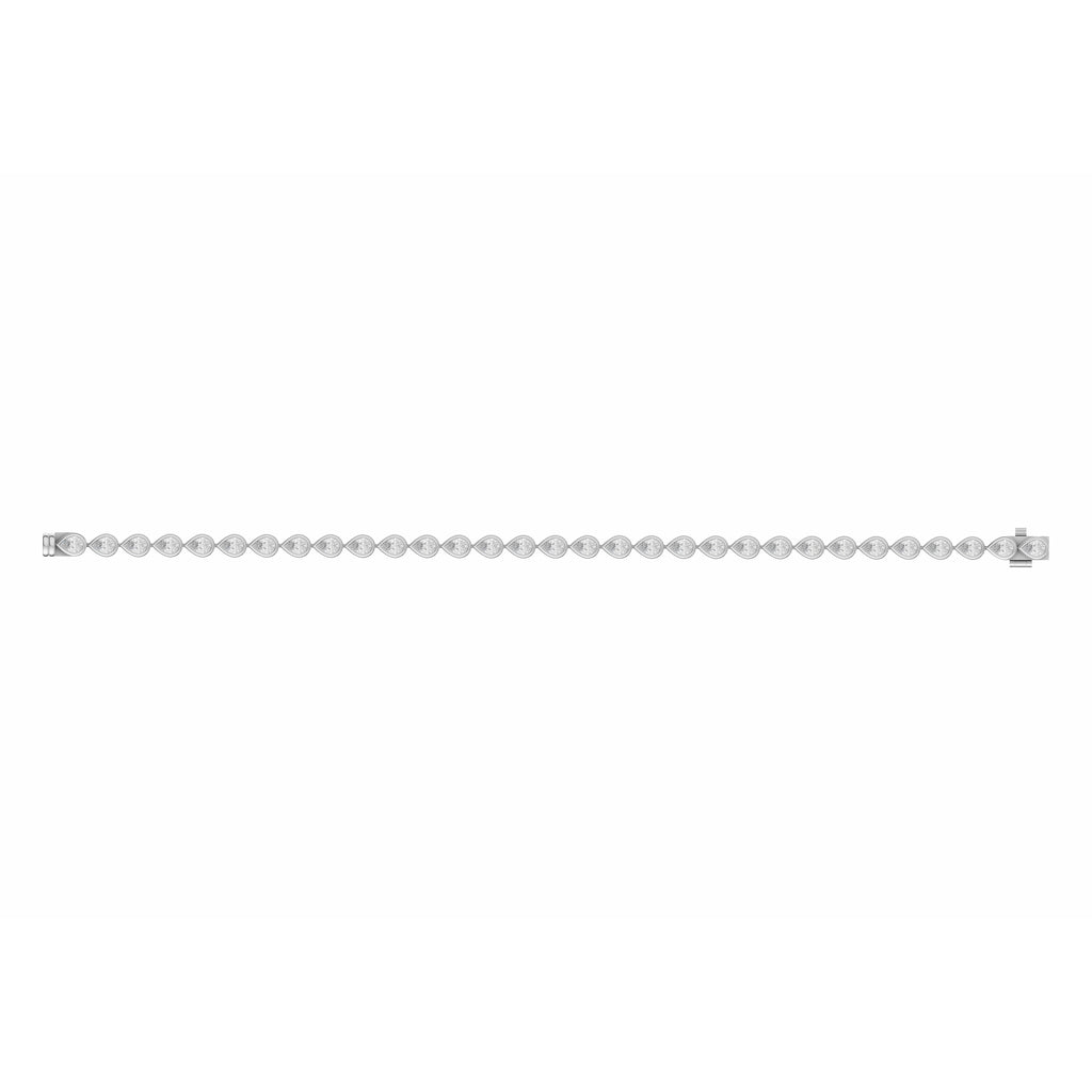 Pear Diamond Tennis Bracelet - BR20