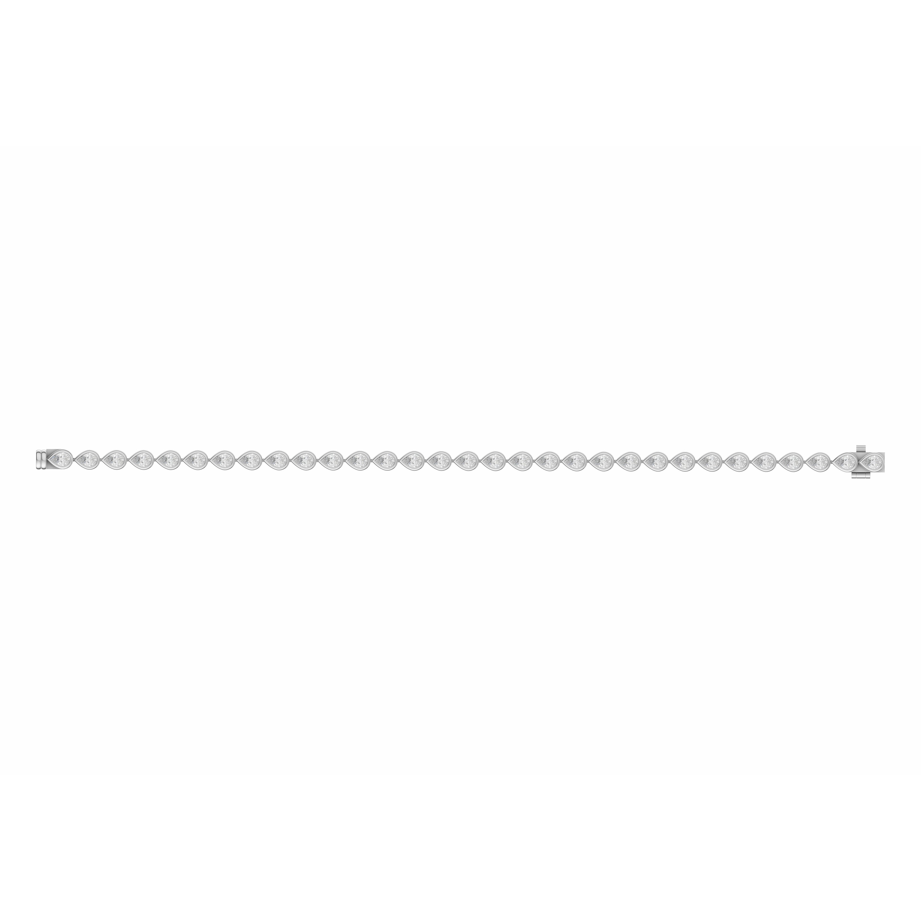 Pear Diamond Tennis Bracelet - BR20