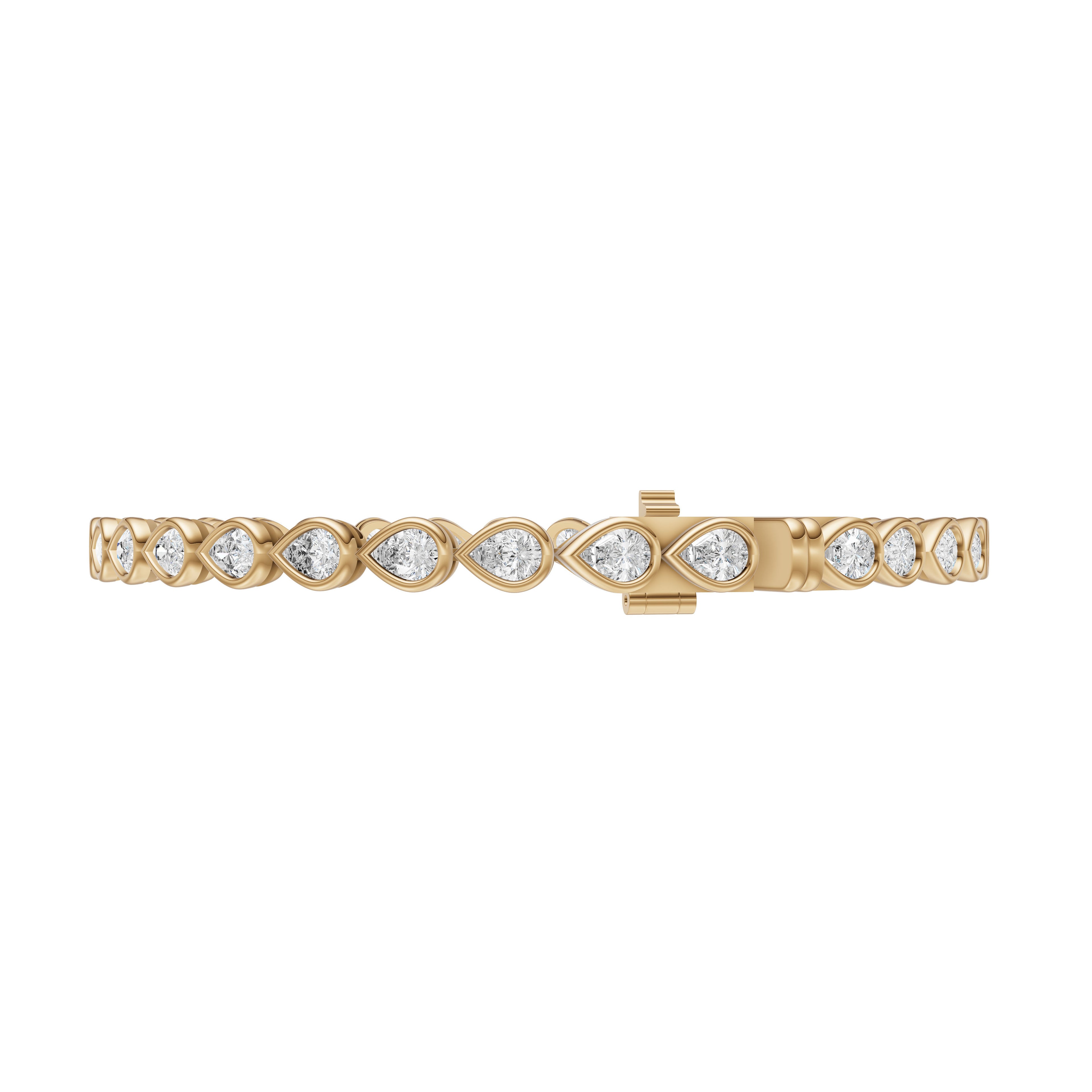 Pear Diamond Tennis Bracelet - BR20