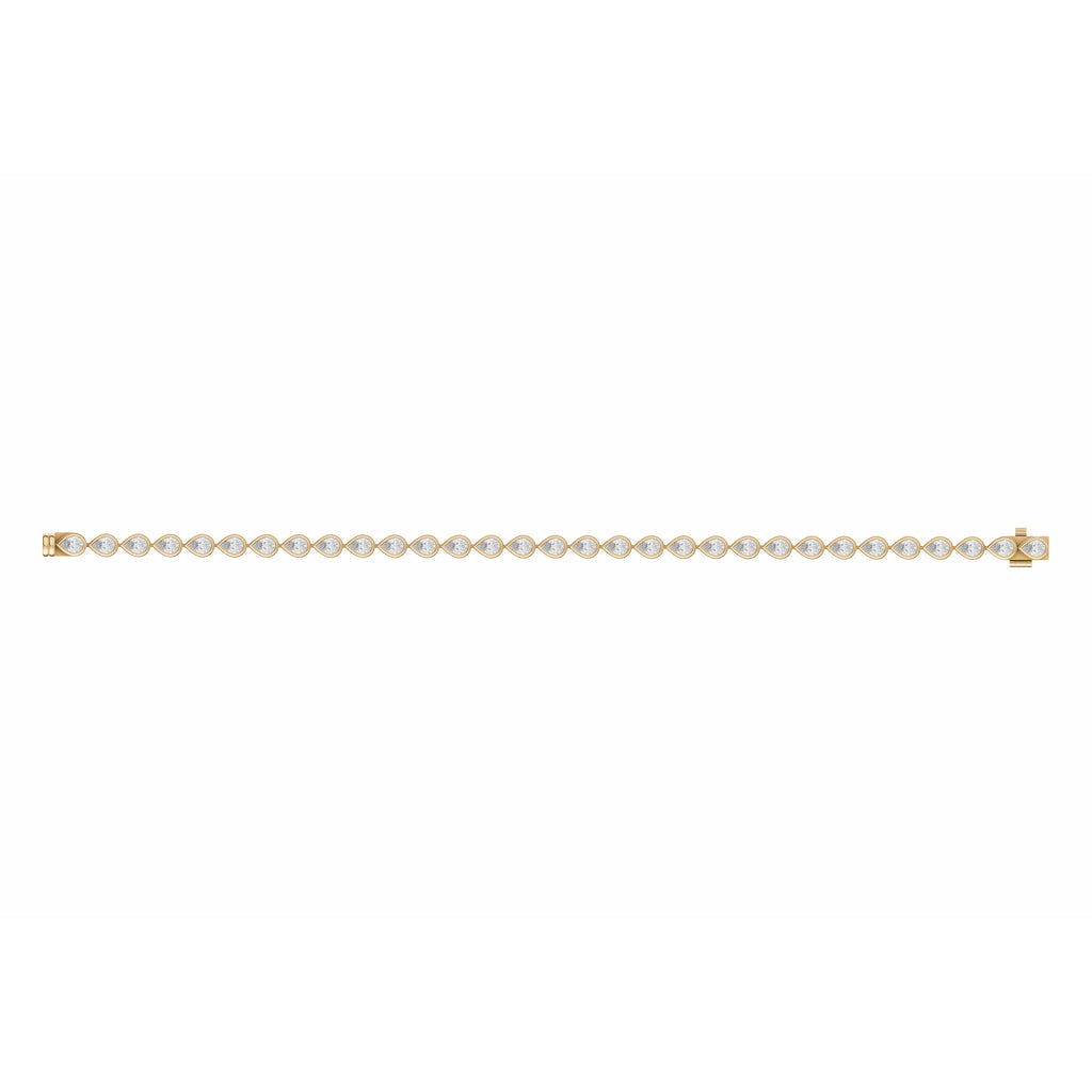 Pear Diamond Tennis Bracelet - BR20