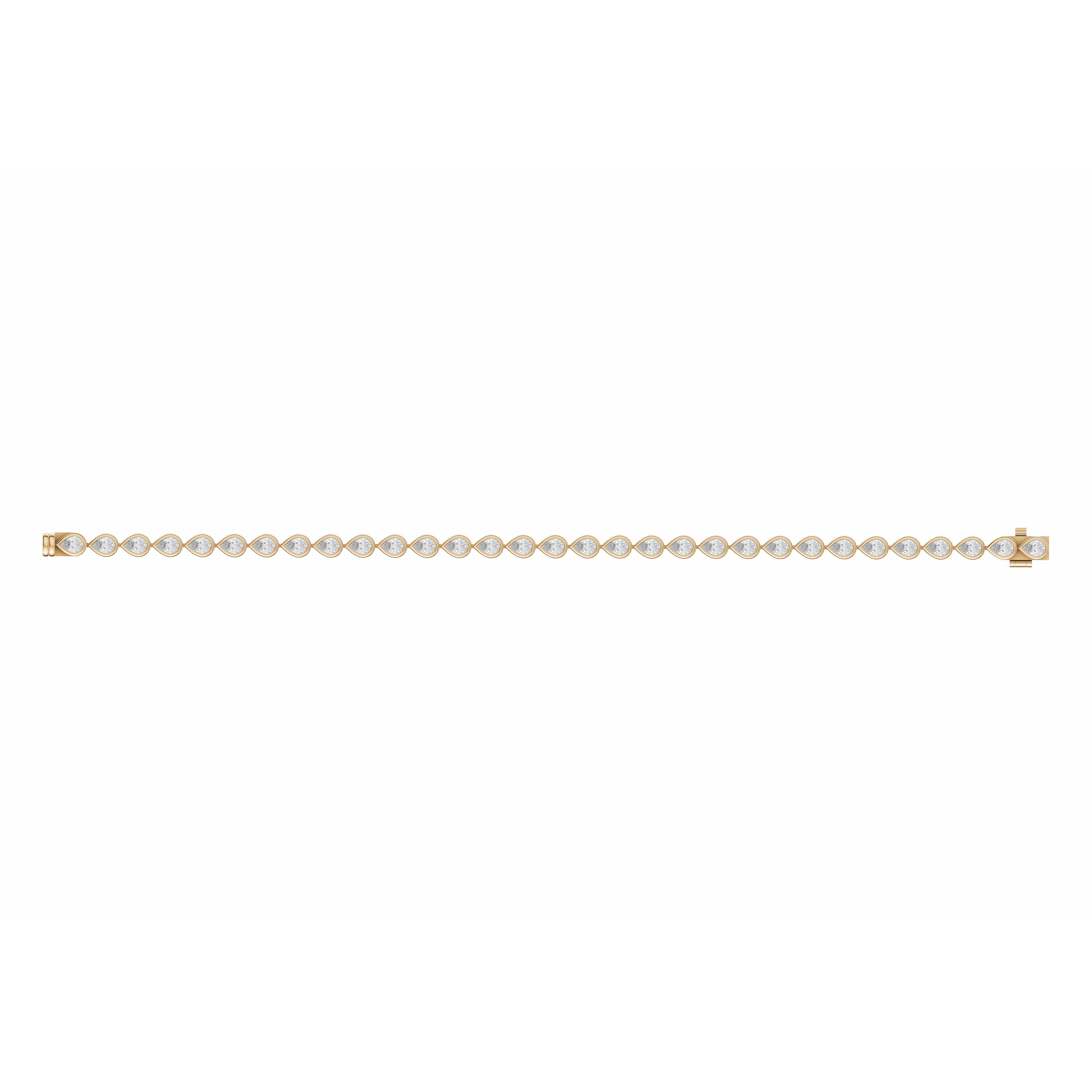 Pear Diamond Tennis Bracelet - BR20