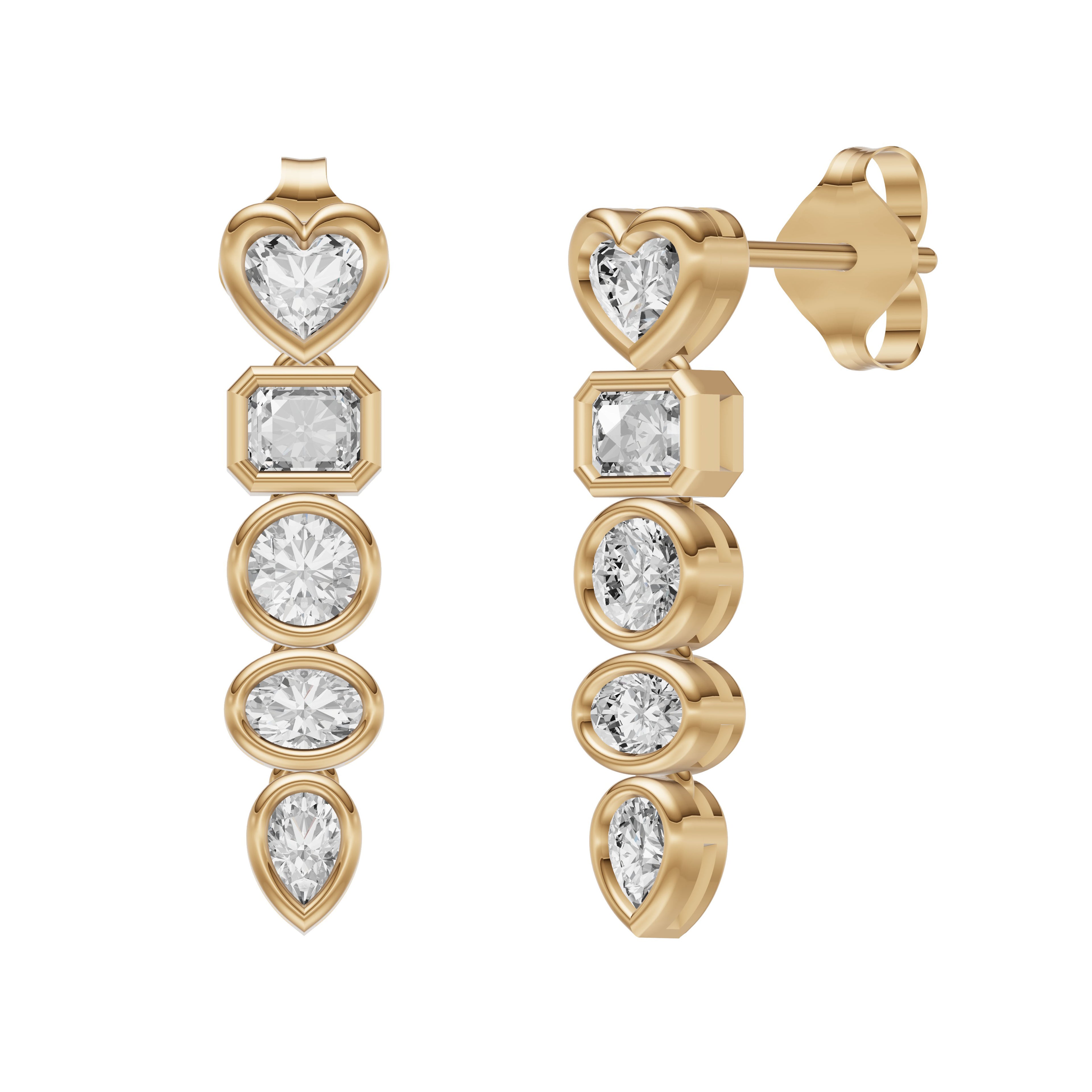 0.87ct Multi Stone Diamond Drop Earrings - ER24