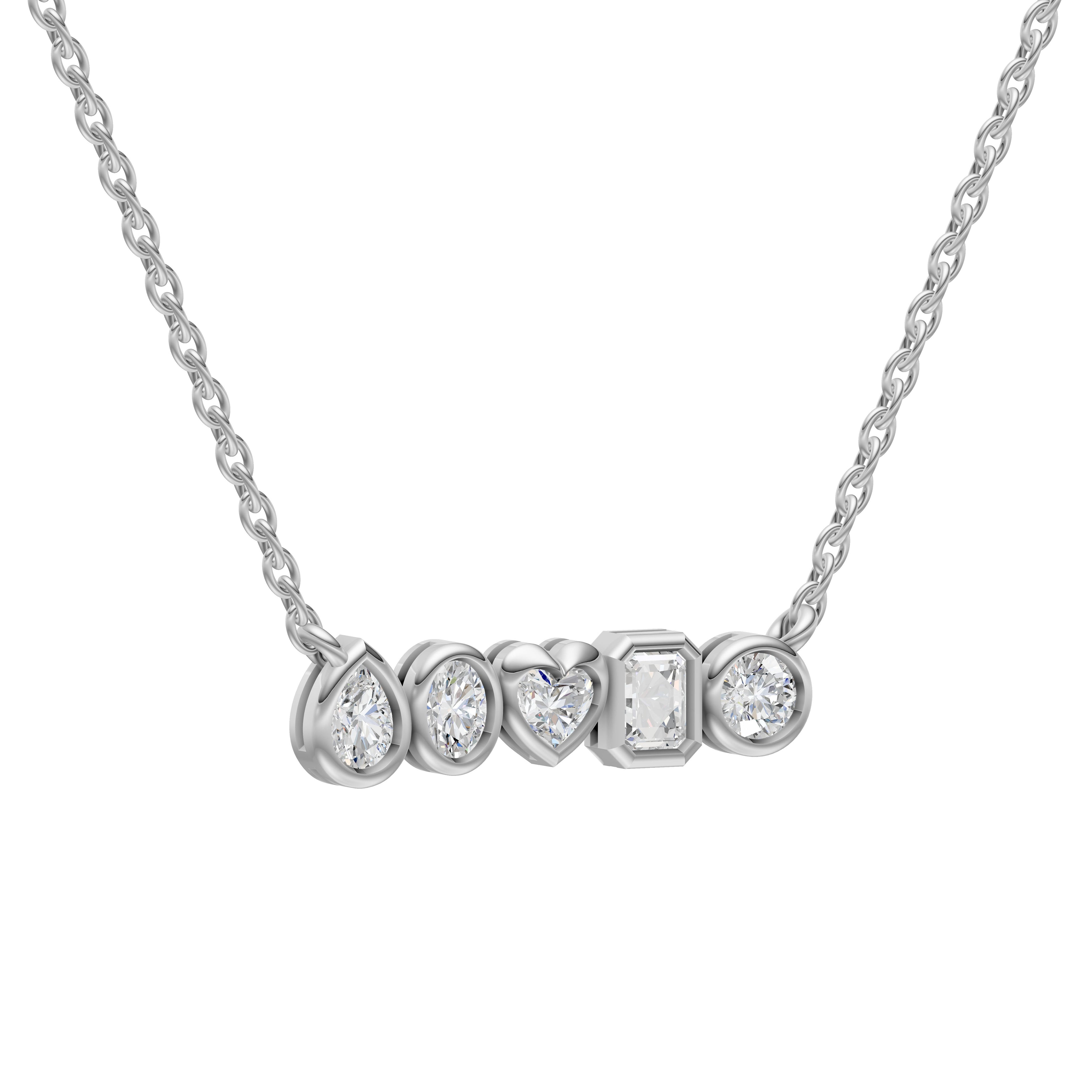 0.58ct Multi Stone Brilliant Cut Diamond Necklace - PD14