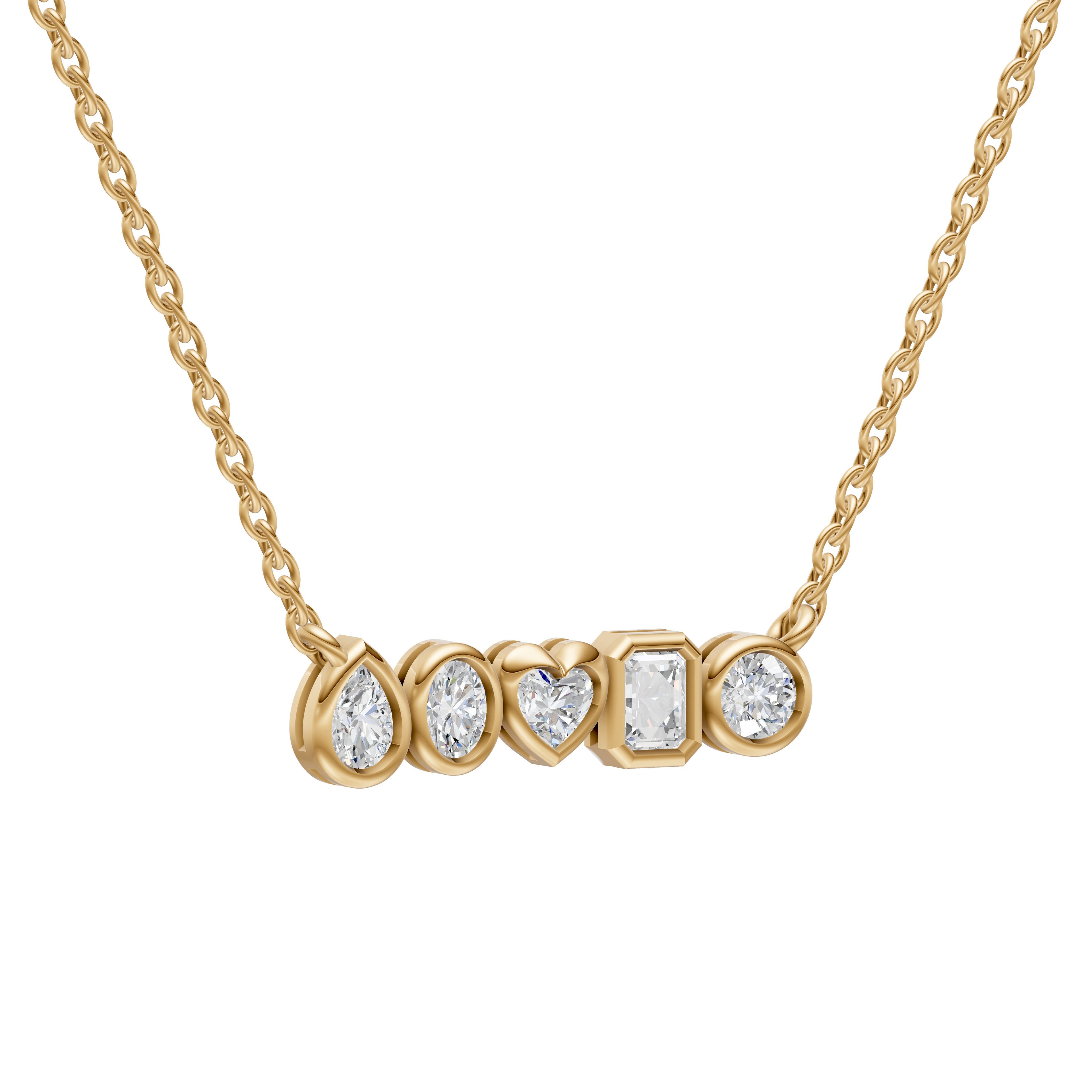 0.58ct Multi Stone Brilliant Cut Diamond Necklace - PD14