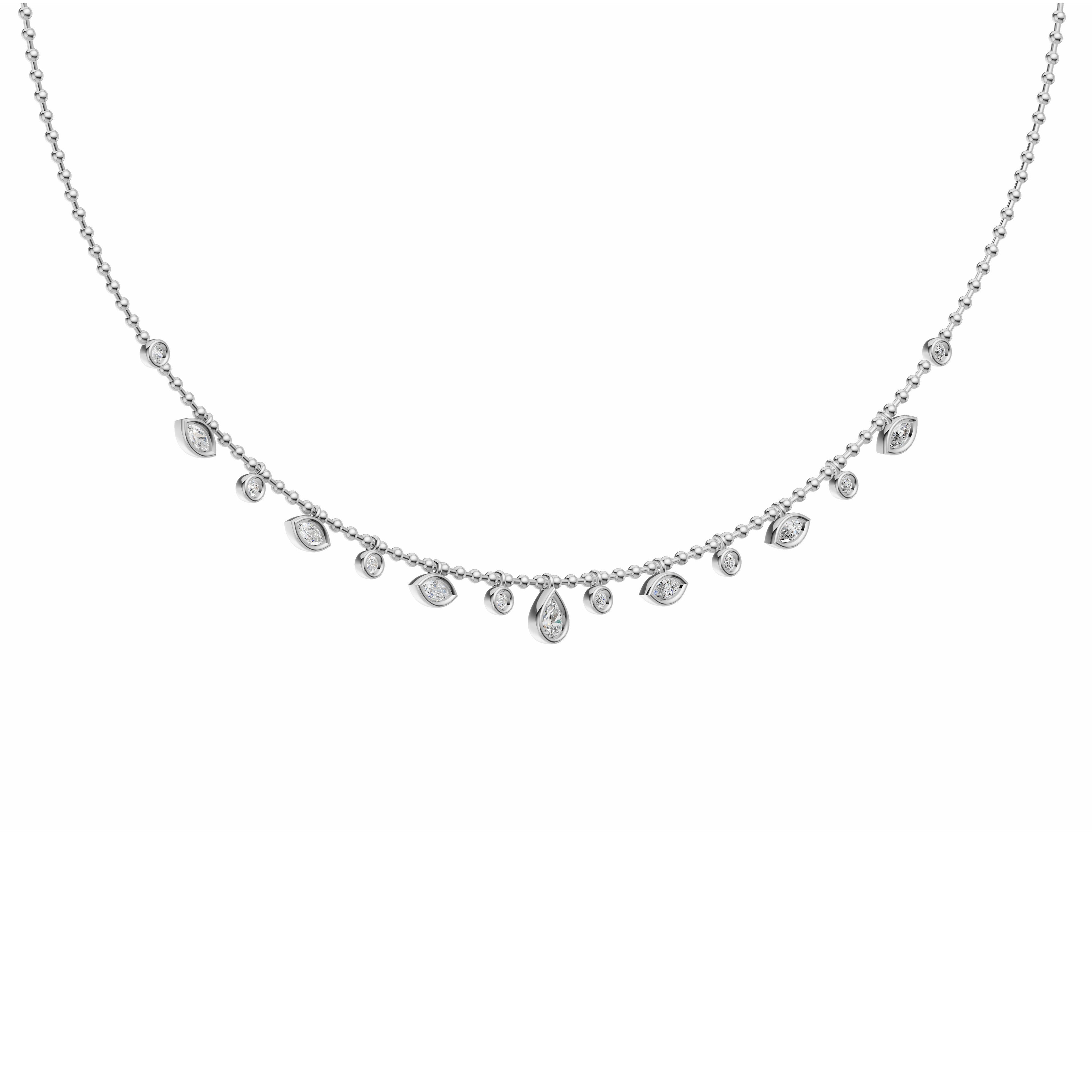 0.70ct Multi Stone Brilliant Cut Diamond Necklace - PD21