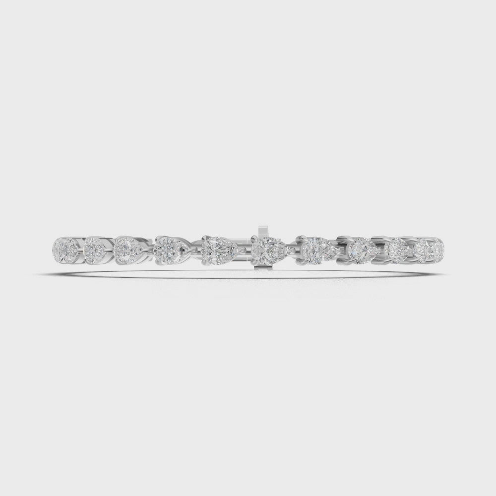 Pear Diamond Tennis Bracelet - BR02
